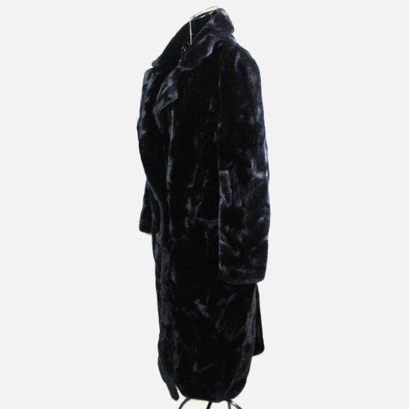 Vintage Faux Fur Coat Dark Brown M 8 Made in USA Dubrowski & Perlbinder - Picture 2 of 10